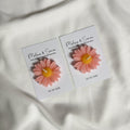 Kerzen-Gastgeschenk mit personalisierter Karte | Rosa Blume