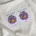 Kerzen-Gastgeschenk mit personalisierter Karte | Lila Blume