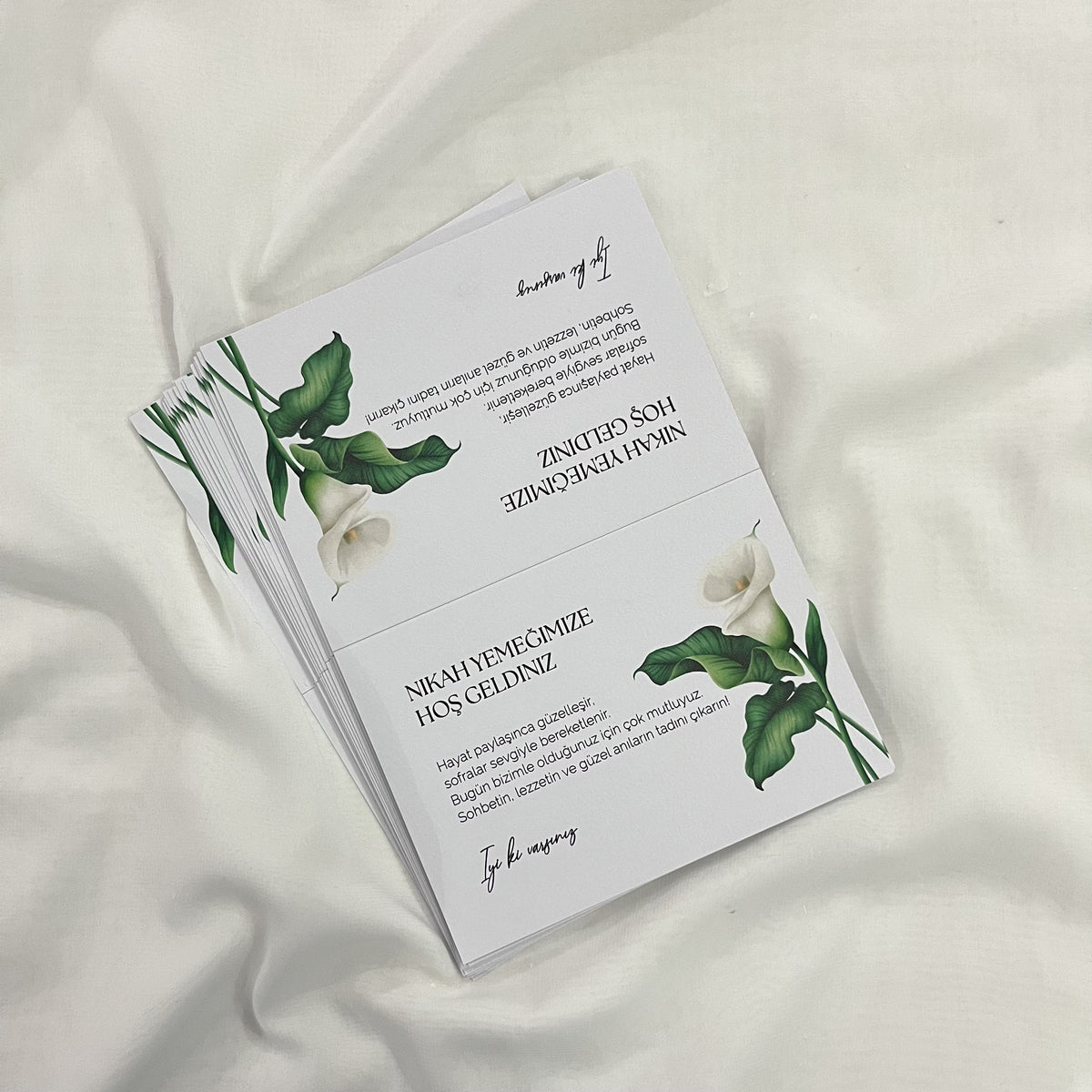 Tischkarte | Blumenkollektion - Calla