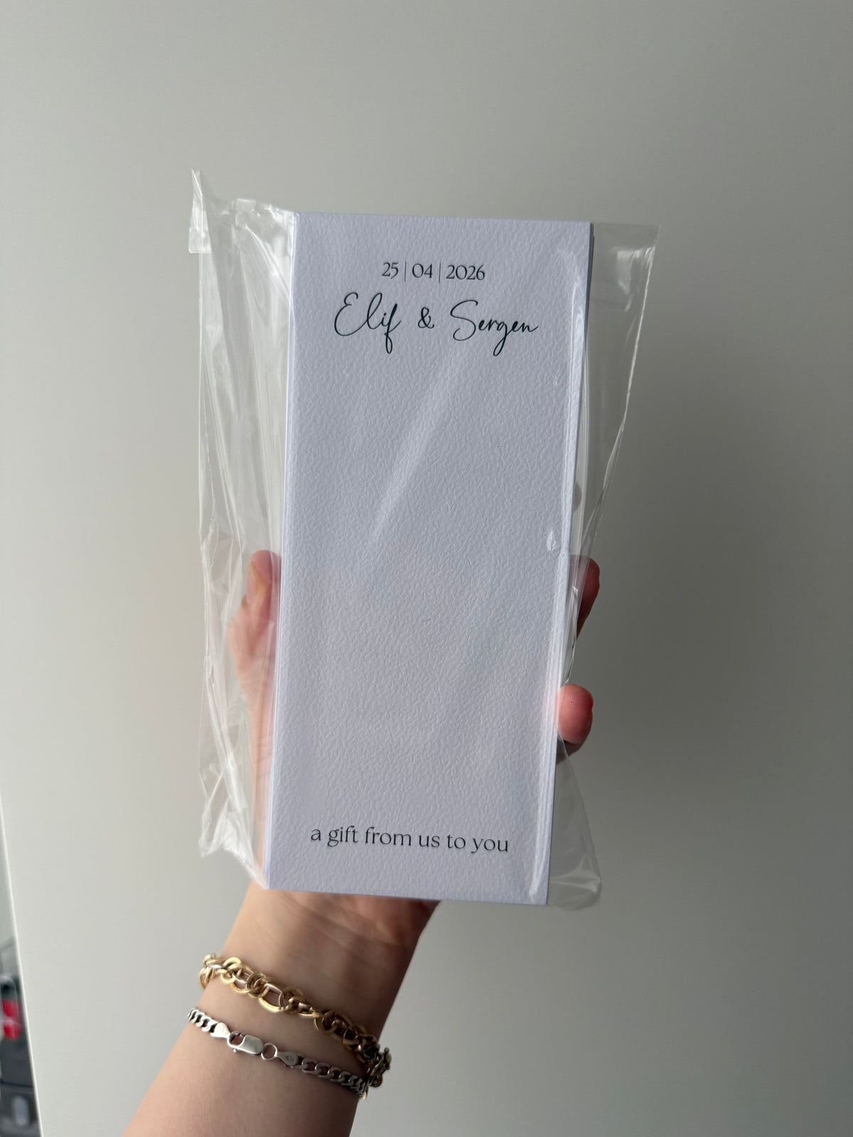 Personalisierte Gastgeschenkkarte