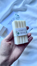 Seifen-Gastgeschenk mit Banderole | Hortensie